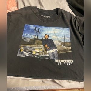 Ice cube t-Shirt. Hand cut into crop top. L. Worn.